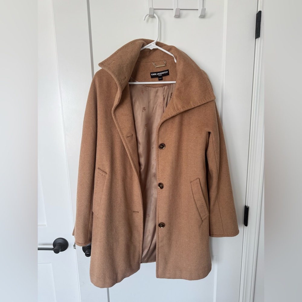 Karl Lagerfeld Paris wool/polyester blend coat